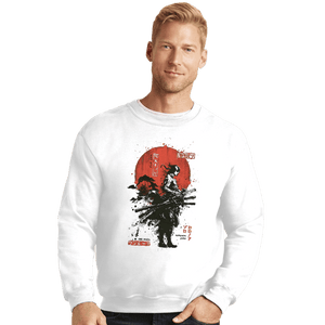Daily_Deal_Shirts Crewneck Sweater, Unisex / Small / White Zoro Samurai Wano Kuni Arc