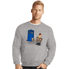 Load image into Gallery viewer, Shirts Crewneck Sweater, Unisex / Small / Sports Grey The Tardis Monkey
