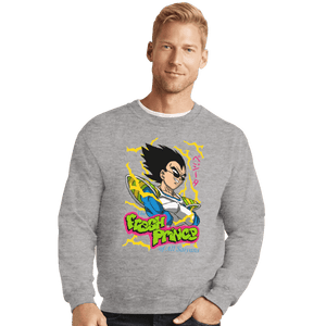 Shirts Crewneck Sweater, Unisex / Small / Sports Grey Fresh Prince Of All Saiyans
