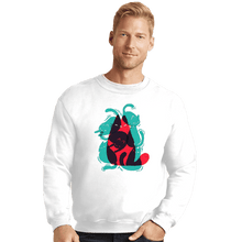 Load image into Gallery viewer, Shirts Crewneck Sweater, Unisex / Small / White Cat Shapes
