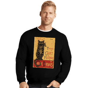 Shirts Crewneck Sweater, Unisex / Small / Black Chat Flerken