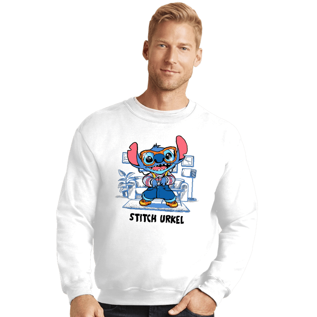Shirts Crewneck Sweater, Unisex / Small / White Stitch Urkel