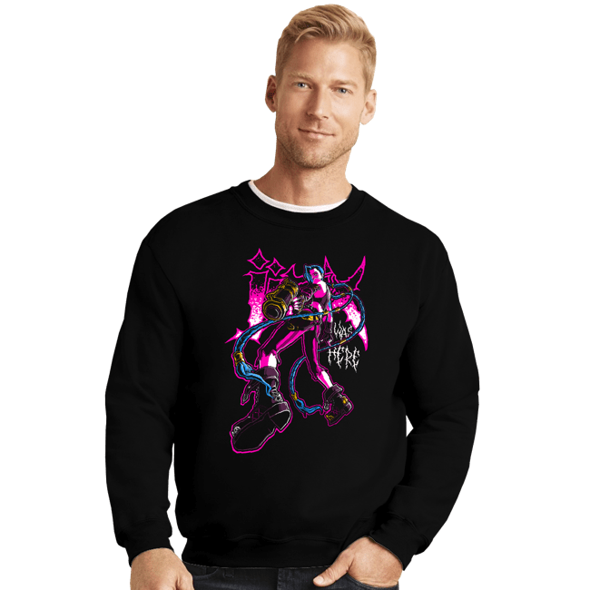 Daily_Deal_Shirts Crewneck Sweater, Unisex / Small / Black Jinx Metal