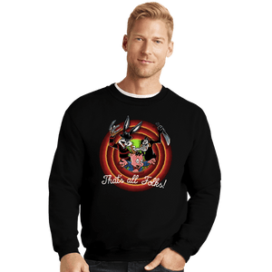 Daily_Deal_Shirts Crewneck Sweater, Unisex / Small / Black Slasher Tunes