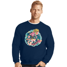 Load image into Gallery viewer, Secret_Shirts Crewneck Sweater, Unisex / Small / Navy Real Family
