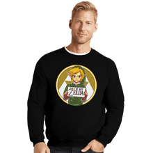 Load image into Gallery viewer, Shirts Crewneck Sweater, Unisex / Small / Black Dude, I&#39;m Not Zelda
