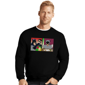 Shirts Crewneck Sweater, Unisex / Small / Black Batman Yelling