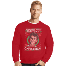 Load image into Gallery viewer, Shirts Crewneck Sweater, Unisex / Small / Red Righteous Christmas
