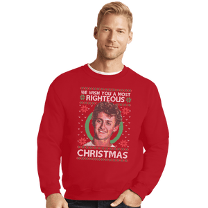 Shirts Crewneck Sweater, Unisex / Small / Red Righteous Christmas