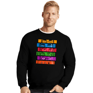 Shirts Crewneck Sweater, Unisex / Small / Black Rebel Stare