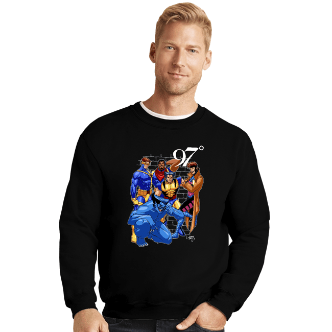 Daily_Deal_Shirts Crewneck Sweater, Unisex / Small / Black Mutant 97 Heads
