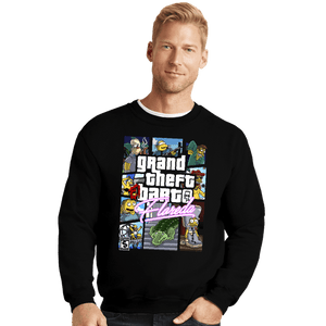 Daily_Deal_Shirts Crewneck Sweater, Unisex / Small / Black Grand Theft Floreda