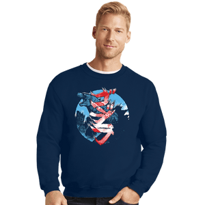 Daily_Deal_Shirts Crewneck Sweater, Unisex / Small / Navy Gojira Scream