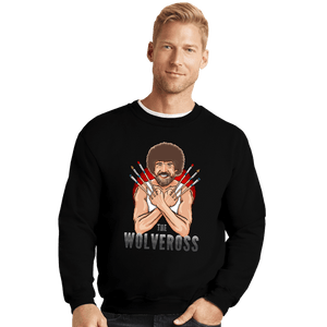 Daily_Deal_Shirts Crewneck Sweater, Unisex / Small / Black The Wolveross
