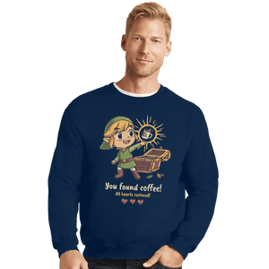 Shirts Crewneck Sweater, Unisex / Small / Navy Legendary Coffee