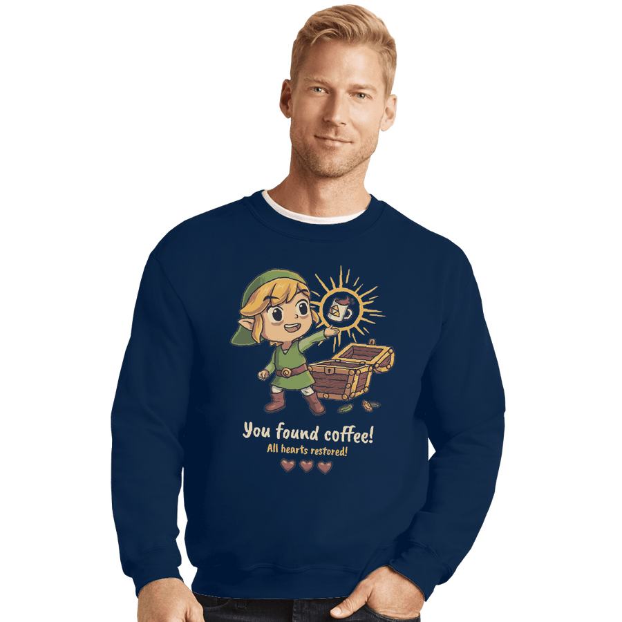 Shirts Crewneck Sweater, Unisex / Small / Navy Legendary Coffee