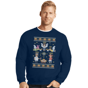 Shirts Crewneck Sweater, Unisex / Small / Navy A Juicy Delicious Christmas