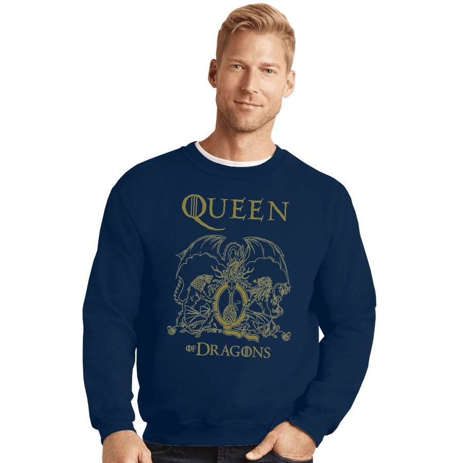 Shirts Crewneck Sweater, Unisex / Small / Navy Queen Of Dragons