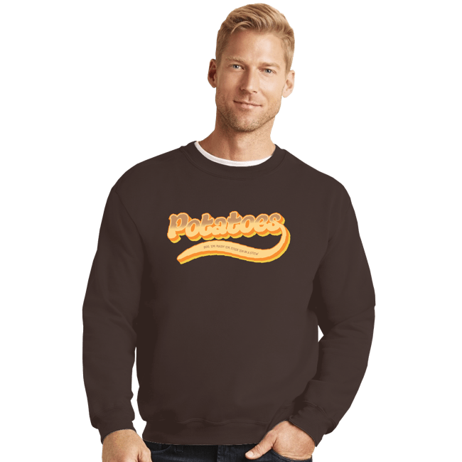 Daily_Deal_Shirts Crewneck Sweater, Unisex / Small / Dark Chocolate Potatoes