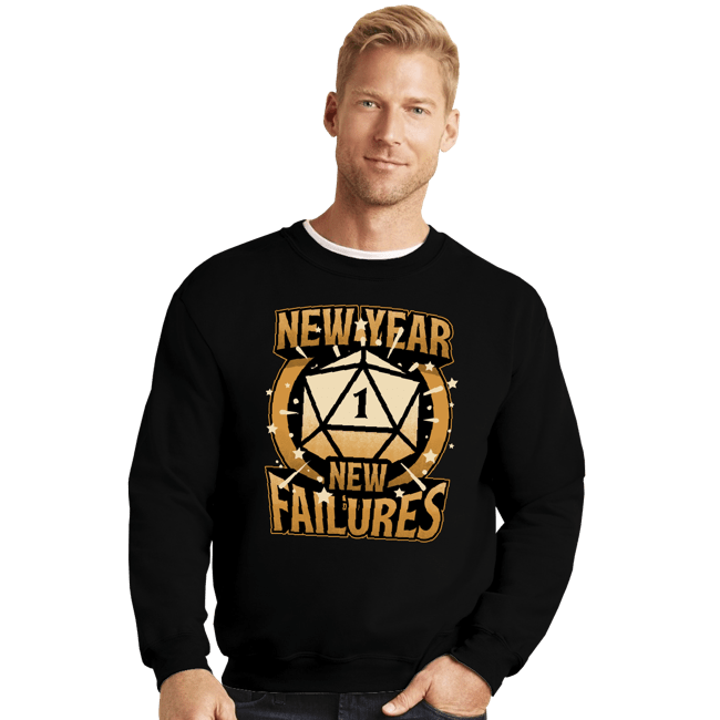Secret_Shirts Crewneck Sweater, Unisex / Small / Black New Year More Failures