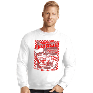 Daily_Deal_Shirts Crewneck Sweater, Unisex / Small / White Ravioli Ravioli!