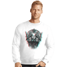 Load image into Gallery viewer, Shirts Crewneck Sweater, Unisex / Small / White Pyramid Red
