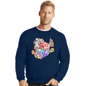 Shirts Crewneck Sweater, Unisex / Small / Navy Magical Silhouettes - Flounder