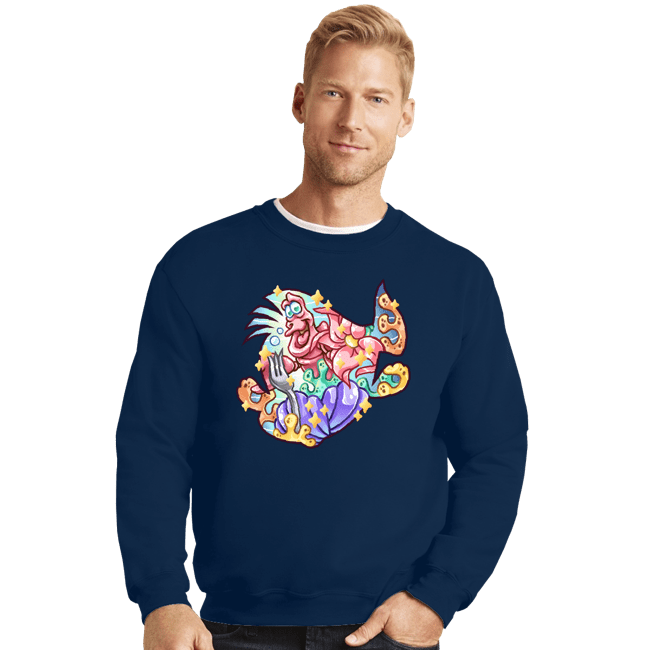 Shirts Crewneck Sweater, Unisex / Small / Navy Magical Silhouettes - Flounder