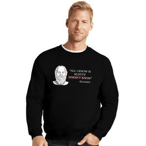 Daily_Deal_Shirts Crewneck Sweater, Unisex / Small / Black True Knowledge