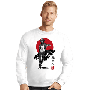 Daily_Deal_Shirts Crewneck Sweater, Unisex / Small / White Dabi Sumi-e