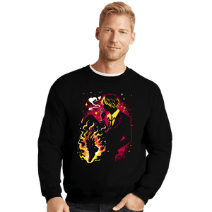 Daily_Deal_Shirts Crewneck Sweater, Unisex / Small / Black Diable Jambe