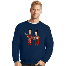 Load image into Gallery viewer, Daily_Deal_Shirts Crewneck Sweater, Unisex / Small / Navy Cyberpunk Is Cool
