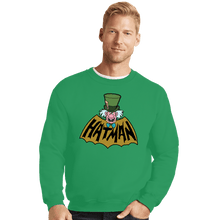 Load image into Gallery viewer, Shirts Crewneck Sweater, Unisex / Small / Irish Green Hatman
