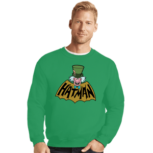 Shirts Crewneck Sweater, Unisex / Small / Irish Green Hatman