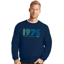 Load image into Gallery viewer, Secret_Shirts Crewneck Sweater, Unisex / Small / Navy Amity Island 1975
