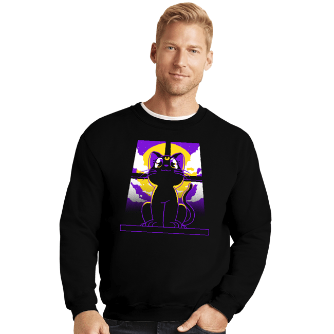 Shirts Crewneck Sweater, Unisex / Small / Black Luna Moon