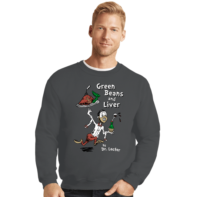 Daily_Deal_Shirts Crewneck Sweater, Unisex / Small / Charcoal Lecter Seuss
