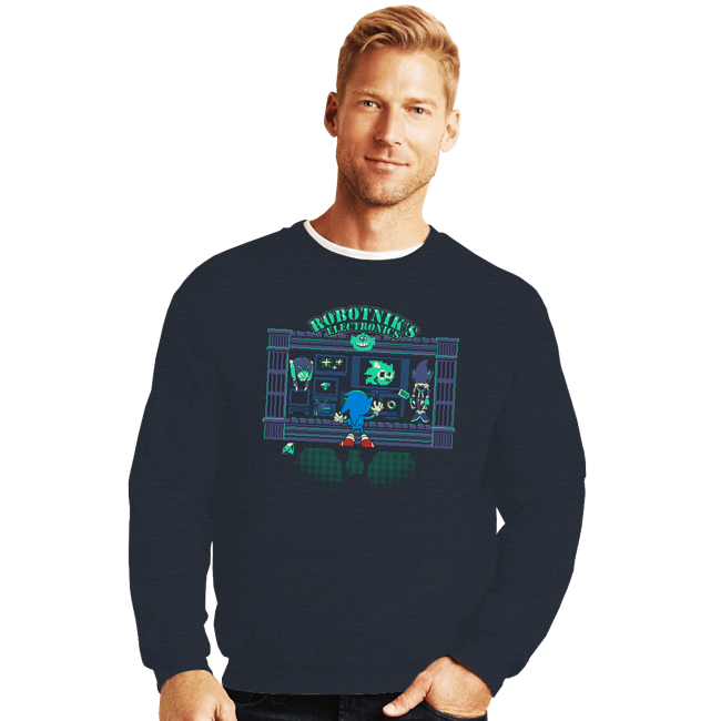 Shirts Crewneck Sweater, Unisex / Small / Dark Heather Robotnik's Electronics