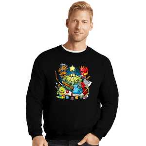 Daily_Deal_Shirts Crewneck Sweater, Unisex / Small / Black Christmas RPG