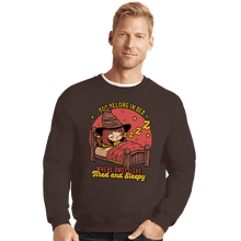 Load image into Gallery viewer, Secret_Shirts Crewneck Sweater, Unisex / Small / Dark Chocolate Where Dwell The Sleepy
