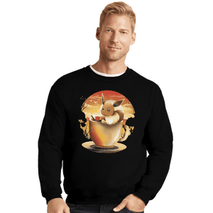 Shirts Crewneck Sweater, Unisex / Small / Black Eevee Tea