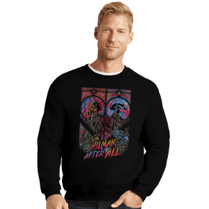 Shirts Crewneck Sweater, Unisex / Small / Black Human After All