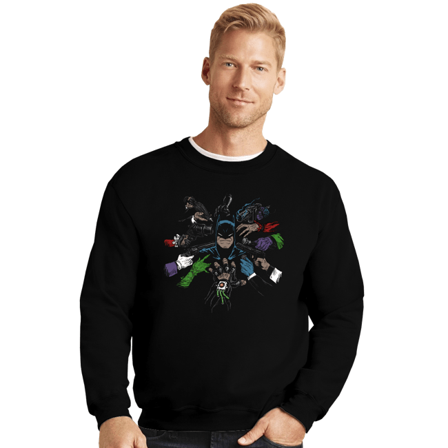 Secret_Shirts Crewneck Sweater, Unisex / Small / Black Batwick Tee