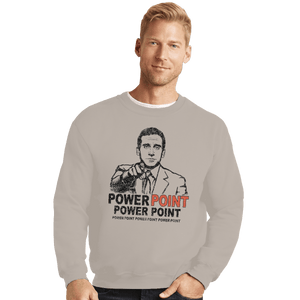 Shirts Crewneck Sweater, Unisex / Small / Sand Power Point