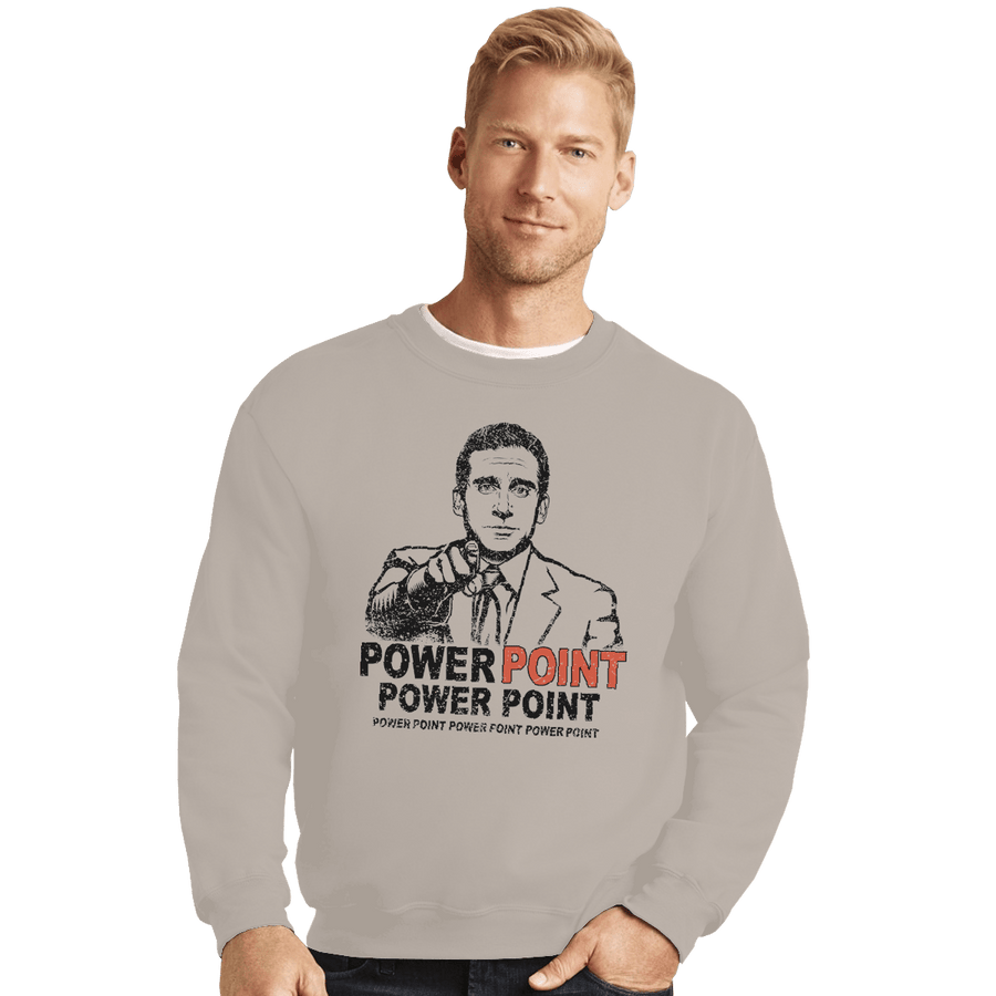 Shirts Crewneck Sweater, Unisex / Small / Sand Power Point