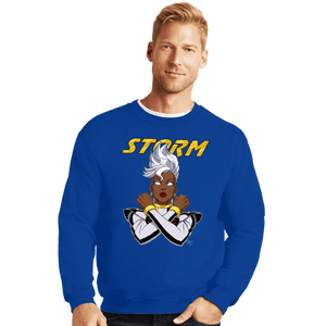Daily_Deal_Shirts Crewneck Sweater, Unisex / Small / Royal Blue Storm 97