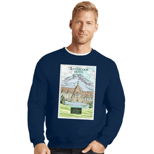 Secret_Shirts Crewneck Sweater, Unisex / Small / Navy Stay At The Overlook Hotel