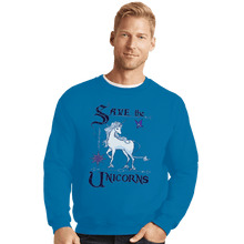 Load image into Gallery viewer, Secret_Shirts Crewneck Sweater, Unisex / Small / Sapphire Magical Conservation

