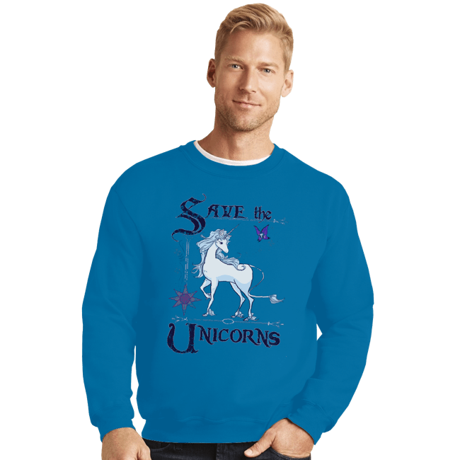 Secret_Shirts Crewneck Sweater, Unisex / Small / Sapphire Magical Conservation