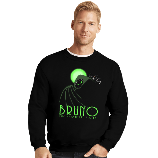 Daily_Deal_Shirts Crewneck Sweater, Unisex / Small / Black Bruno The Animated Series